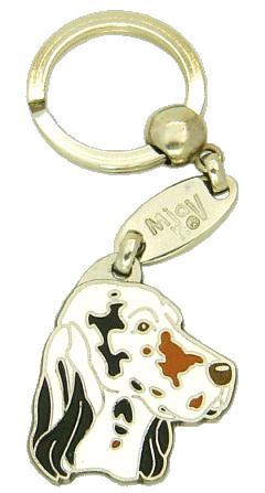 ENGLISH SETTER TRICOLOR <br> (keyring, engraving included)